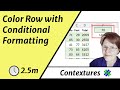 Apply Excel's Conditional Formatting to a Row