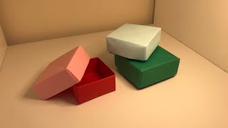 How to make an Origami Masu Box with Lid - EASY