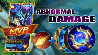 ZHASK DANGEROUS WEAPON!! ABNORMAL MAGICAL DAMAGE (auto delete) | TOP GLOBAL ZHASK | MLBB