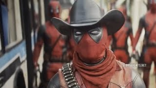 All cowboy Deadpool scenes