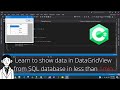 C# Tutorial: Display data from SQL database into Datagridview ||1 minute trick|| Easiest way