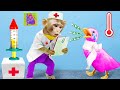 Doctor Baby Monkey KiKi Takes care of DUCKLINGS | KUDO ANIMAL