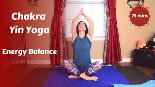 Full Body Yin Yoga for Chakra & Meridian Balance 🌈 {75 mins}