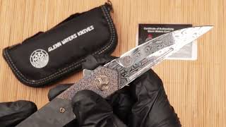 Glenn Waters Kaiken 2, Damasteel, Tungsten Carbide Coated Titanium, Marble Carbon Fiber