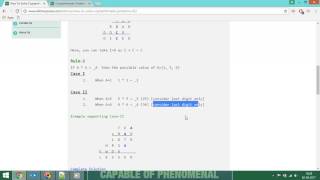 Cryptarithmetic Tutorial 02