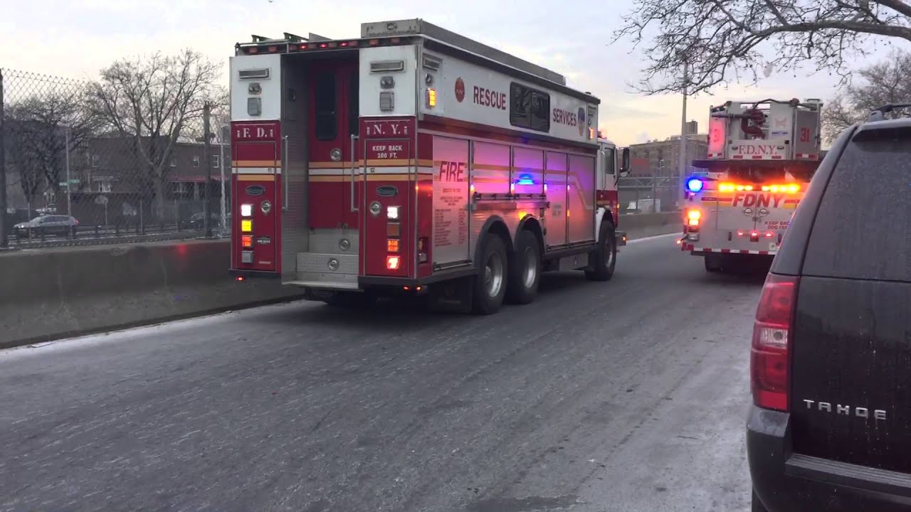 FDNY Tactical Support 1 Leaving And Responding From 3rd Alarm Bronx Box ...