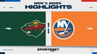 NHL Highlights | Wild vs. Islanders - November 7, 2023