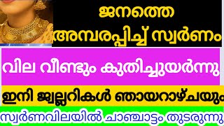 സ്വർണവിലയിൽ വർധന വരുന്നു|Today's gold rate/ഇന്നത്തെ സ്വർണവില|#keralagold  #സ്വർണവില