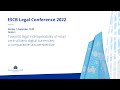 ESCB Legal conference 2022 - Day one | Panel three