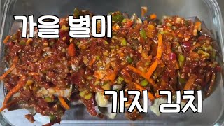 가을 별미 가지김치 ㅣ 가지 보이면  무조건 사오세요!ㅣ 가을철 밥 반찬 ㅣ 가지김치 담그는법