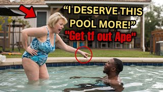 Racist Karen Loses It Over Black Man in His Own Pool—Gets Instant Karma!