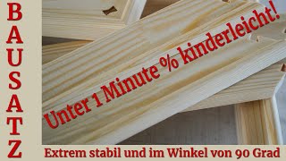 Bausatz Keilrahmen und Rahmen für Deine Leinwand in unter 1 Minute zusammenbauen