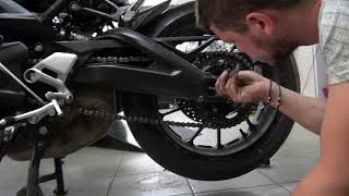 chain maintenance on a YAMAHA TRACER MT 09