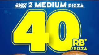 Domino's Best Online Promo Cuma Rp 40rb Per Pizza (2:2)