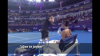 El entrenador a Garbiñe Muguruza: ¡Que te jodan!