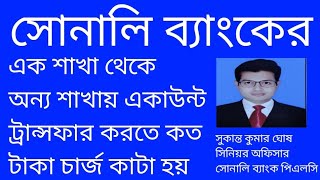 সোনালী ব্যাংকের একাউন্ট ট্রান্সফার চার্জ।। Sonali bank account transfer charge@SHUKANTA'S VLOG