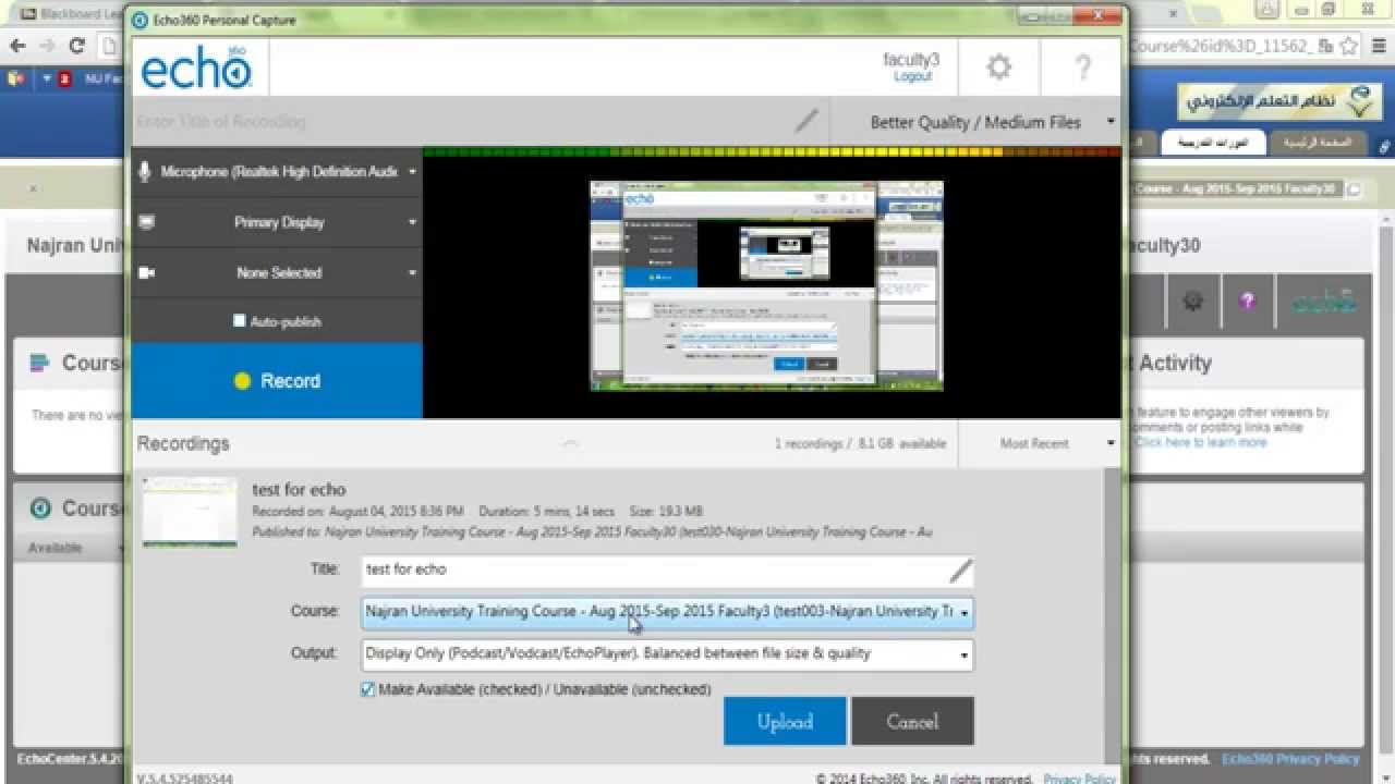 Video 5 Echo360 Training Youtube