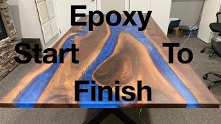 Making a river epoxy table - start to finish
