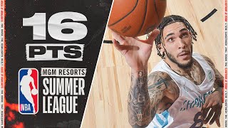 LiAngelo Ball Hornets NBA DEBUT 🔥 16 PTS Full Highlights vs Trail Blazers | 2021 Summer League