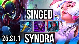 SINGED vs SYNDRA (MID) | 1700+ games | KR Master | 25.S1.1