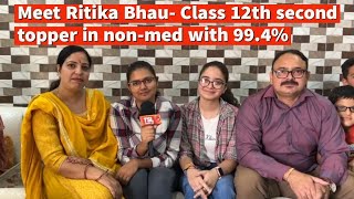 Meet Ritika Bhau- Class 12th second topper in non-med with 99.4%