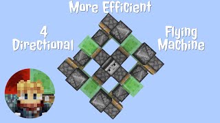 Minecraft: MORE Efficient 4 Directional Flying Machine | One Take | 1.15.2+ Java Edition