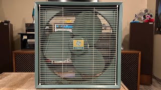 General Electric 3 Speed Box Fan 1960’s Era. GE Model F15W12