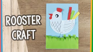 Learn how to make paper Rooster - Great for Spring and Easter creative projects