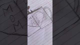 Mom Dad Drawing Easy/mom dad Drawing easy step by step/pencil drawing/how to draw mom dad #trending