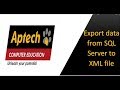 Export data from SQL Server to XML file