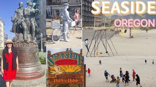 The beautiful Beach \u0026 City! Seaside Oregon. Downtown Seaside Travel Vlog 2021 03