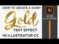 How to make a shiny gold text effect in Adobe Illustrator