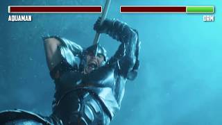Aquaman vs. Orm WITH HEALTHBARS | Arena Fight | HD | Aquaman