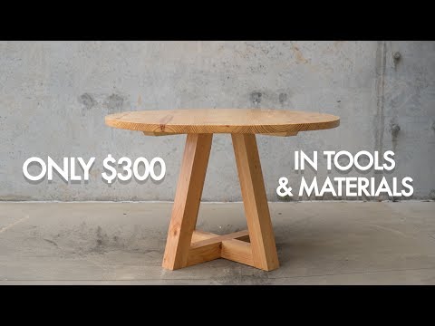 Round Dining Table Build with Only $300 in Tools and Materials Round Dining Table Build with Only $300 in Tools and Materials