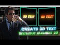 Create Trending 3D Text in After Effects Without Any Plugins | Easy Script Tutorial After Effects