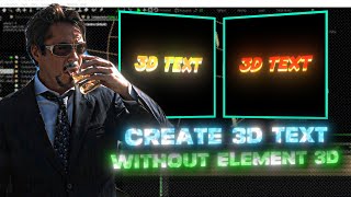 Create Trending 3D Text in After Effects Without Any Plugins | Easy Script Tutorial After Effects