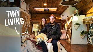 GMC Retro Campervan | Budget Conversion for Young Couple and Their Dog (TOUR)