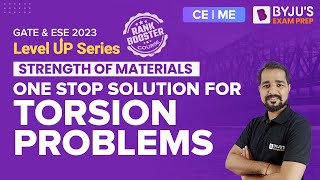 GATE & ESE 2023 Civil (CE) & Mechanical (ME) | Torsion in Strength of Materials (SOM) MCQ (in Hindi)