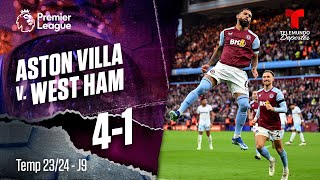 Highlights & Goles: Aston Villa v. West Ham 4 -1 | Premier League | Telemundo Deportes