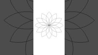 Draw a flower using turtle module in python #shorts