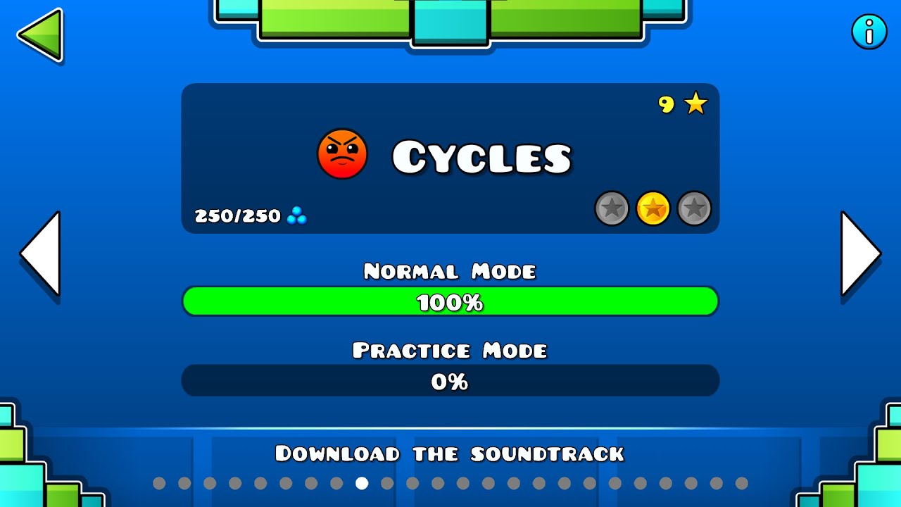 I Beat Cycles In Geometry Dash Youtube