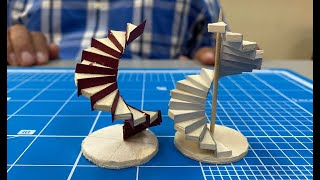 COMO CONSTRUIR UNA ESCALERA DE CARACOL PARA MAQUETA