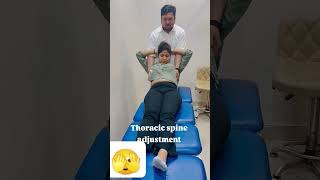 Thoracic spine adjustment #chiropractor #thoracicspine #physiotherapy #thoracicpain