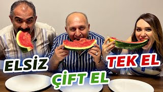 TEK EL, ÇİFT EL, ELSİZ YEMEK YARIŞMASI !!