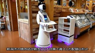 配膳ロボット。名前はエイミー　“密”避けて「アンシン　オトドケ」／［新型コロナ　備えて前へ］（新潟県新潟市）