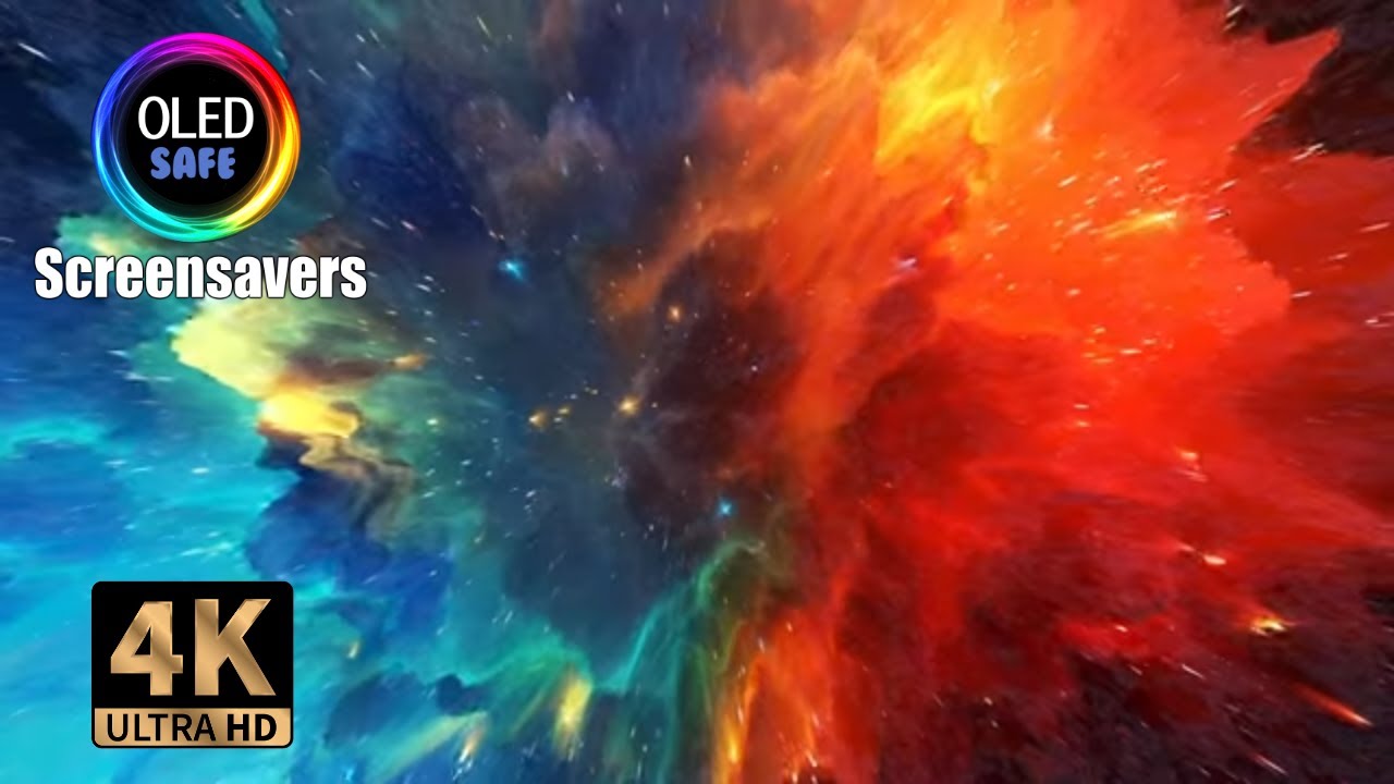 Nebula Screensaver Orange Blue 10 Hours 4k Oled Safe Youtube