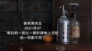 陈明亮2021年 37 ｜这”一瞬间“就够了，我不是说过吗，“明白”的一刻比一根针掉地上声音还轻，几乎察觉不 到，但一切都不同了。