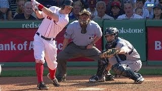 TB@BOS: Holt lines his fourth double to left