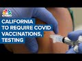 California to require vaccinations, frequent testing of state workers