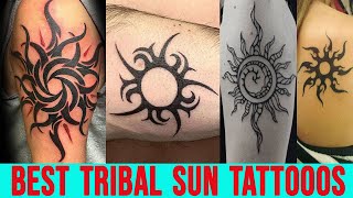 Top 13 Awesome Tribals Sun Tattoo Ideas